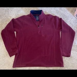 LL Bean Fitness Fleece Quarter Zip Pullover Jacket